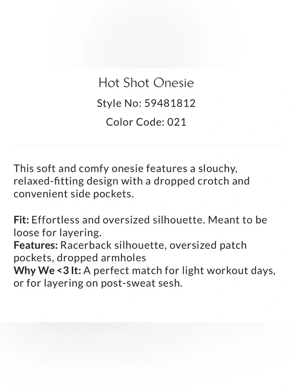 Free People Hot Shot Onesie
